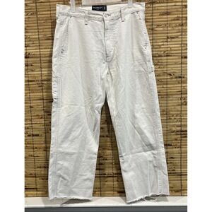 Abercrombie & Fitch Baggy Double Knee Carpenter Jeans Mens 32x30 Rigid Denim